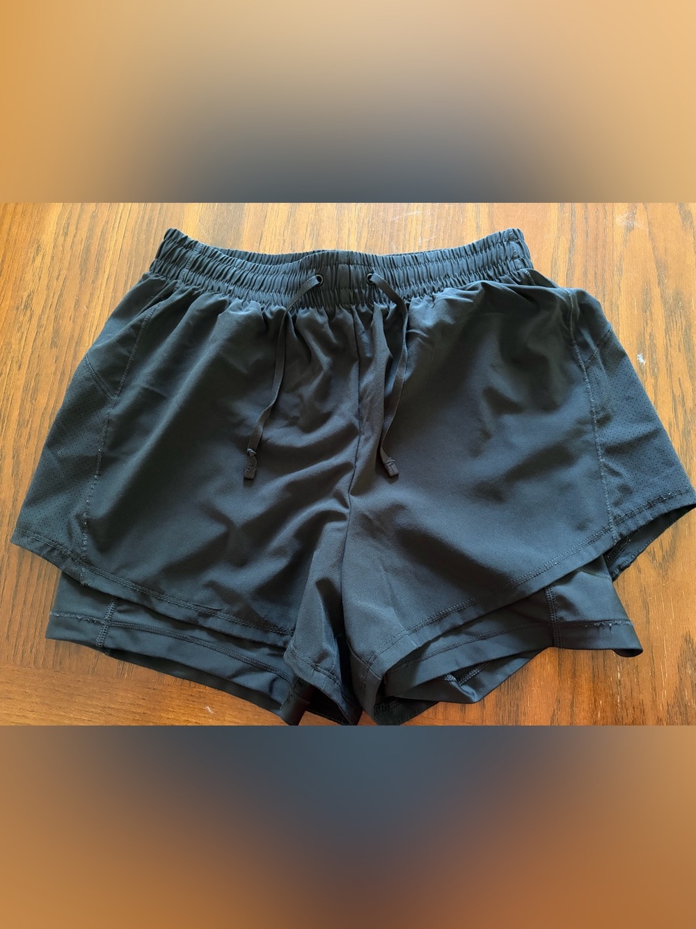 H&M Women's Black Layered Athletic Shorts
